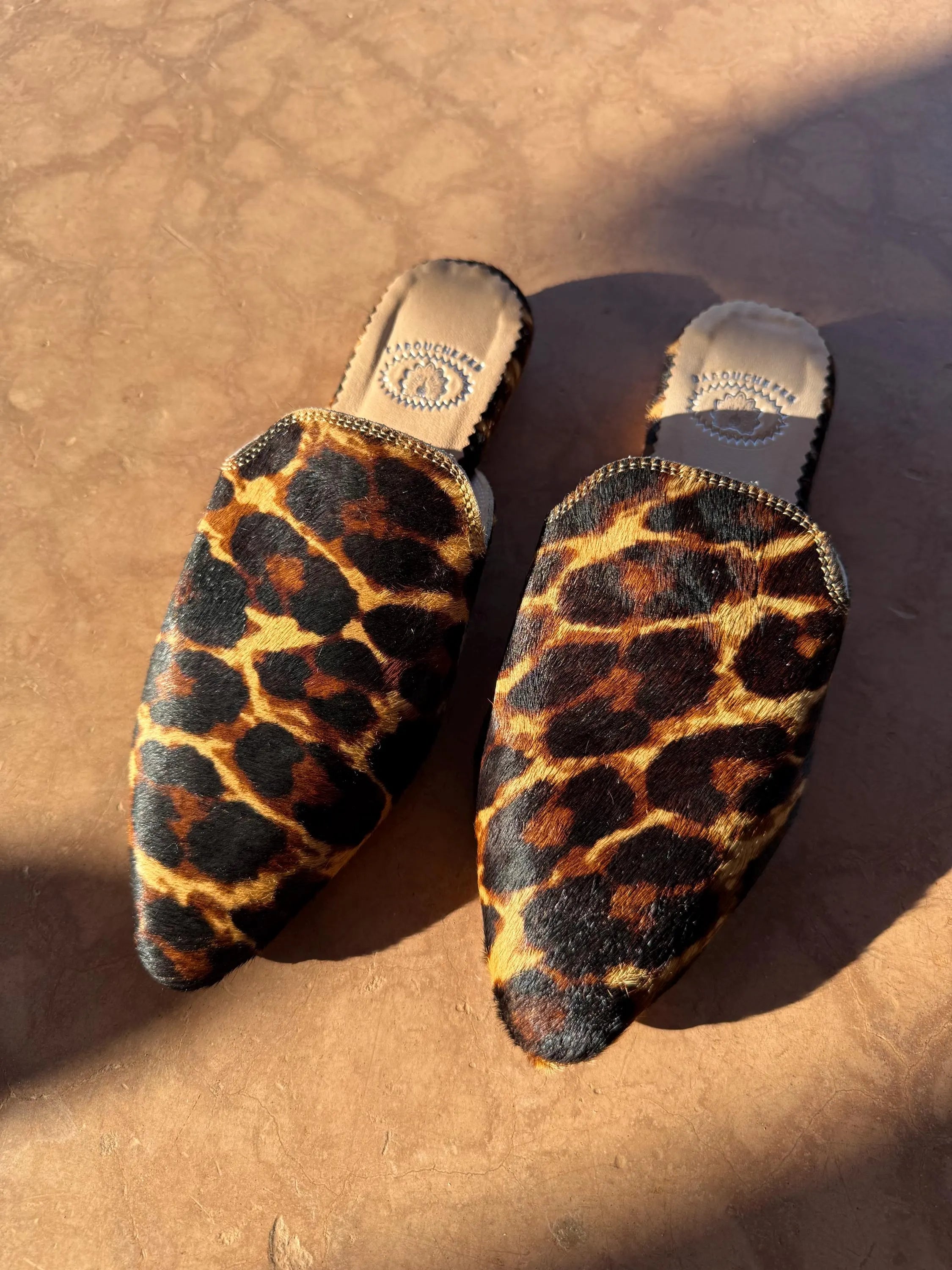 Babouches léopard